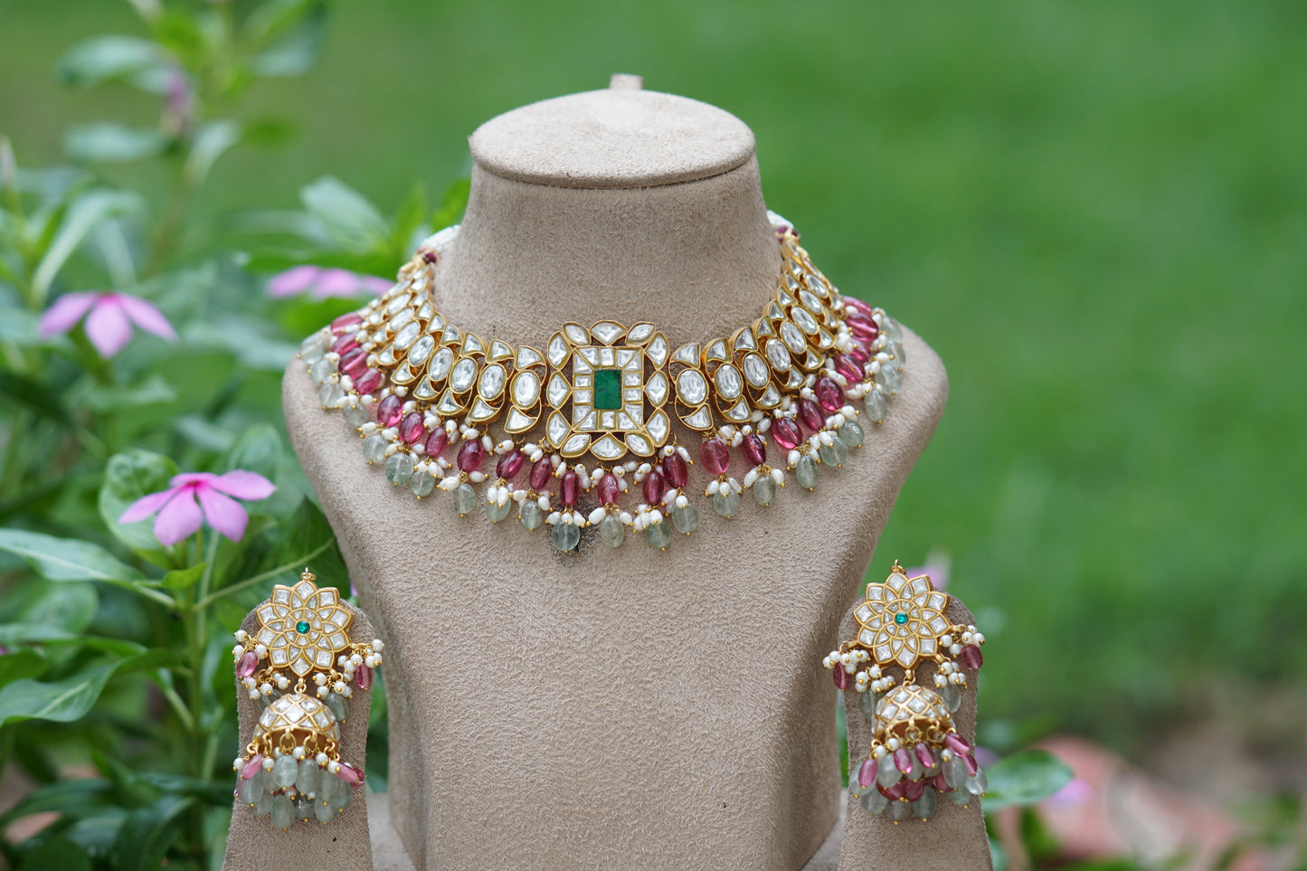 Kundan Choker  set (4-8257)(R)(preorder) - JEWELSTYLE