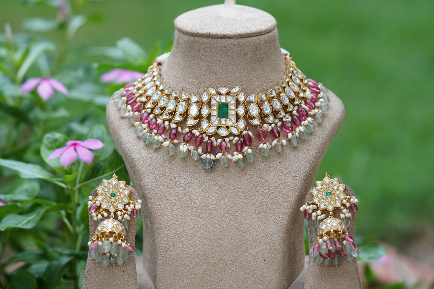 Kundan Choker  set (4-8257)(R)(preorder) - JEWELSTYLE