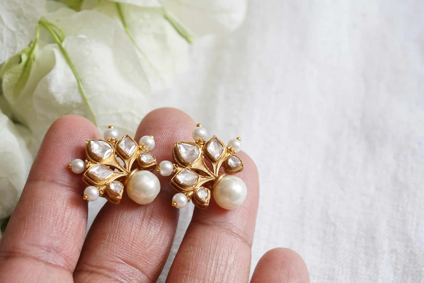 Free Kundan Earrings  (1-4270)(R)(Offer piece) - JEWELSTYLE