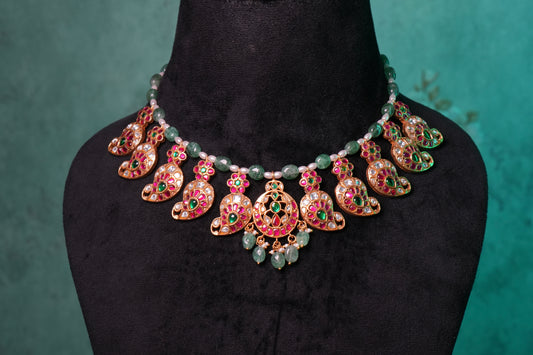 Kundan Mango Necklace (4-9077)(K)