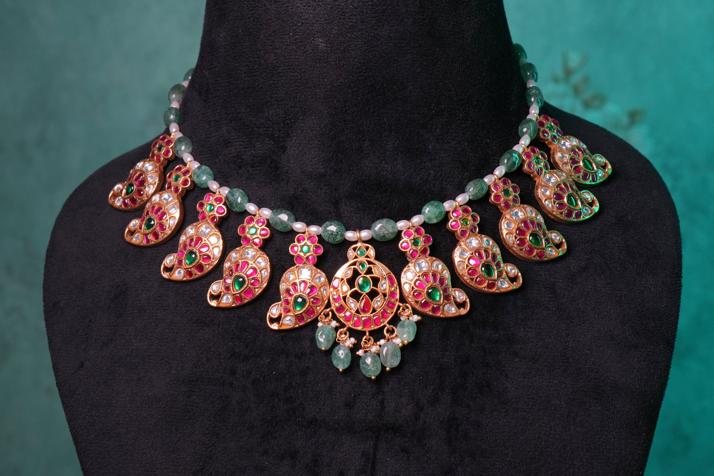 Kundan Mango Necklace (4-9077)(K)
