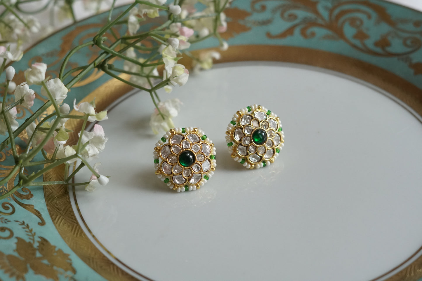 Kundan studs (1-5223)(K)