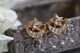 White Kundan Chand studs  (1-4279)(R)