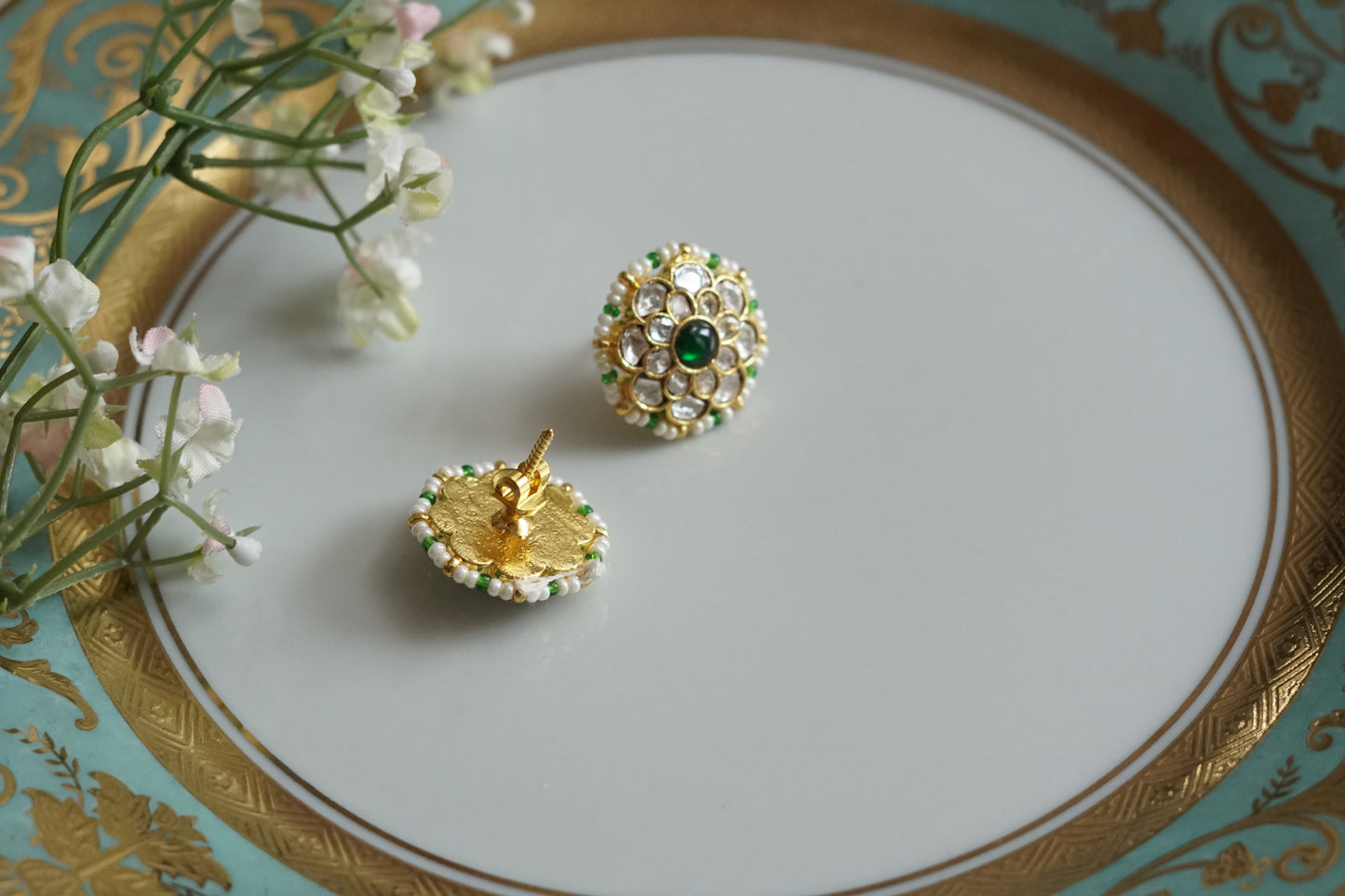 Kundan studs (1-5223)(K)