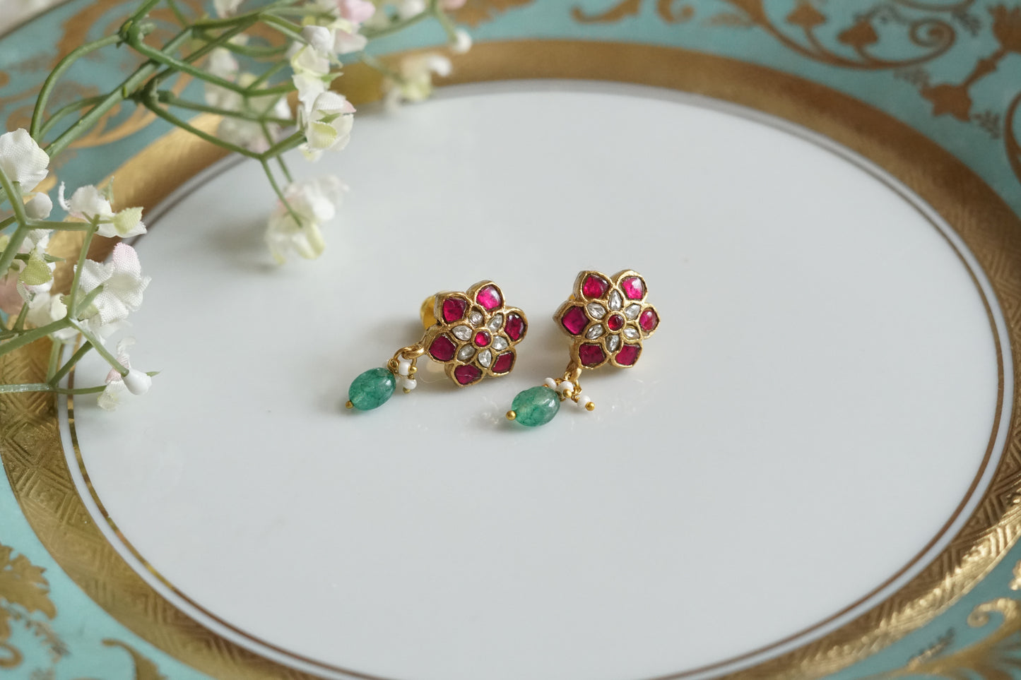 Kundan studs (1-5222)(K)