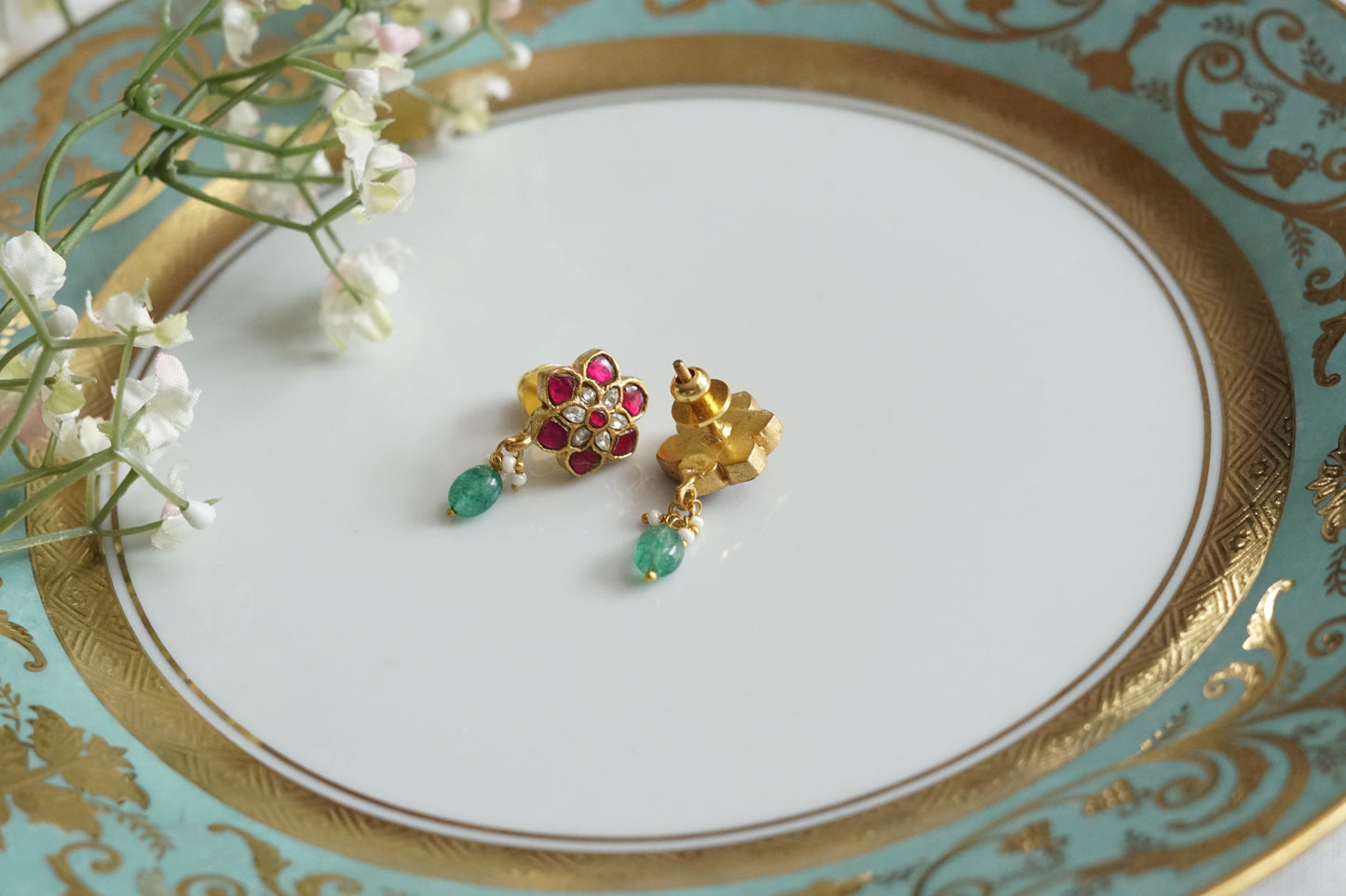 Kundan studs (1-5222)(K)