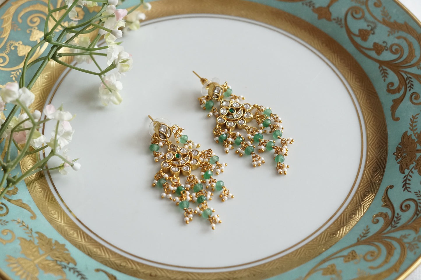 Kundan Earrings (1-5221)(K)
