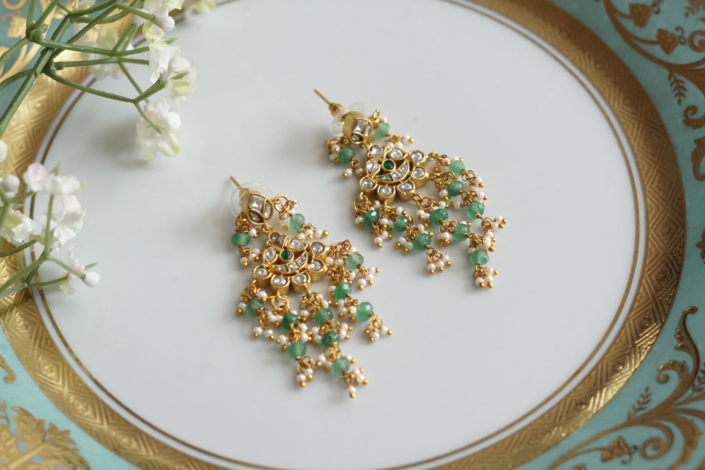 Kundan Earrings (1-5221)(K)