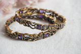 Purple stone Banglesin 2’6 size (3-421)(AK)