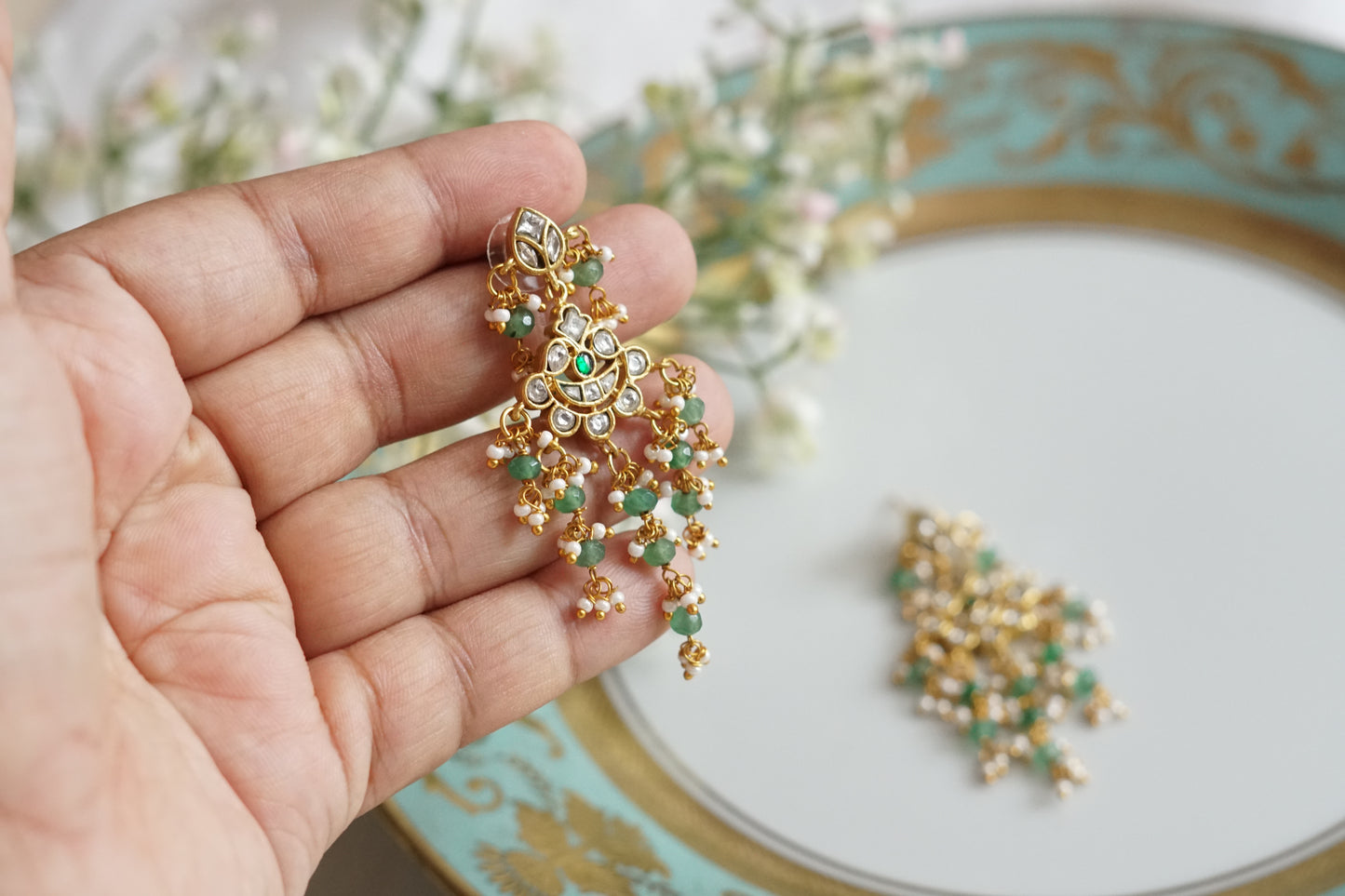 Kundan Earrings (1-5221)(K)