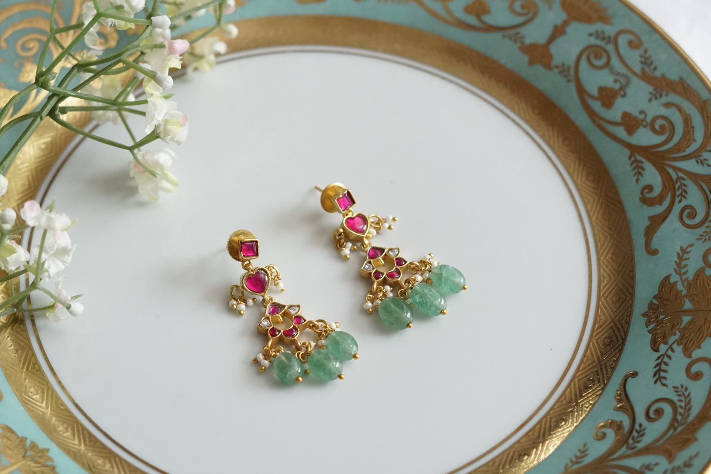 Kundan Earrings (1-5220)(K)