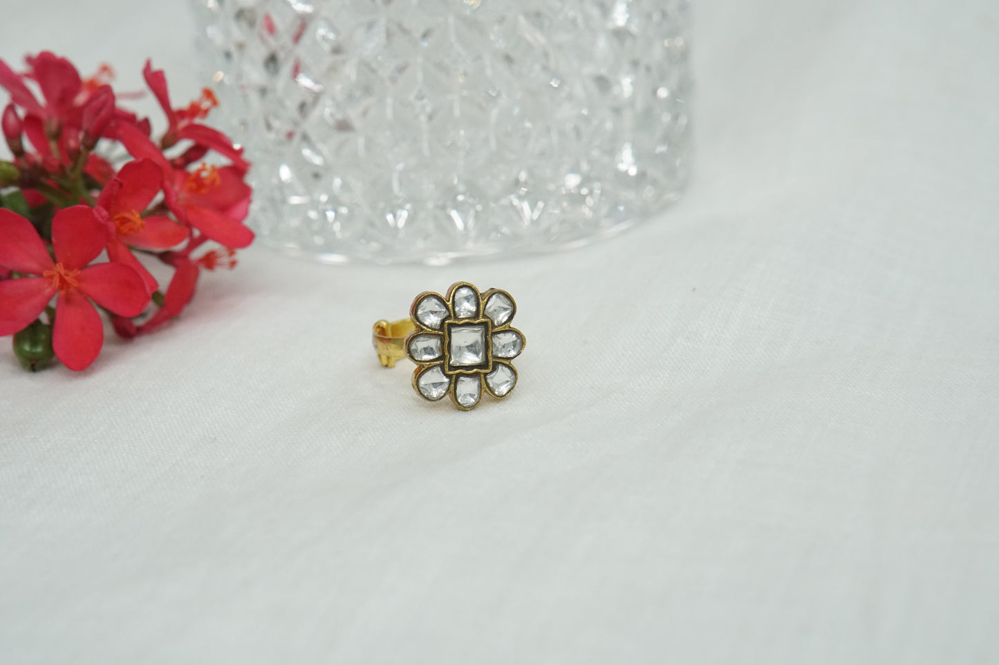 Kundan Ring (6-304)(R) - JEWELSTYLE
