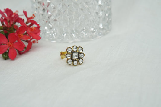 Kundan Ring (6-304)(R) - JEWELSTYLE