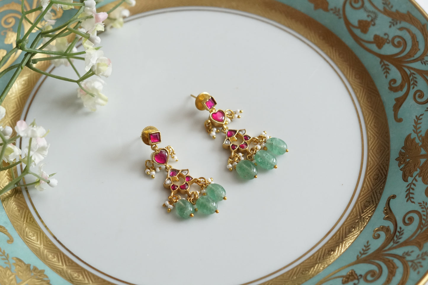 Kundan Earrings (1-5220)(K)
