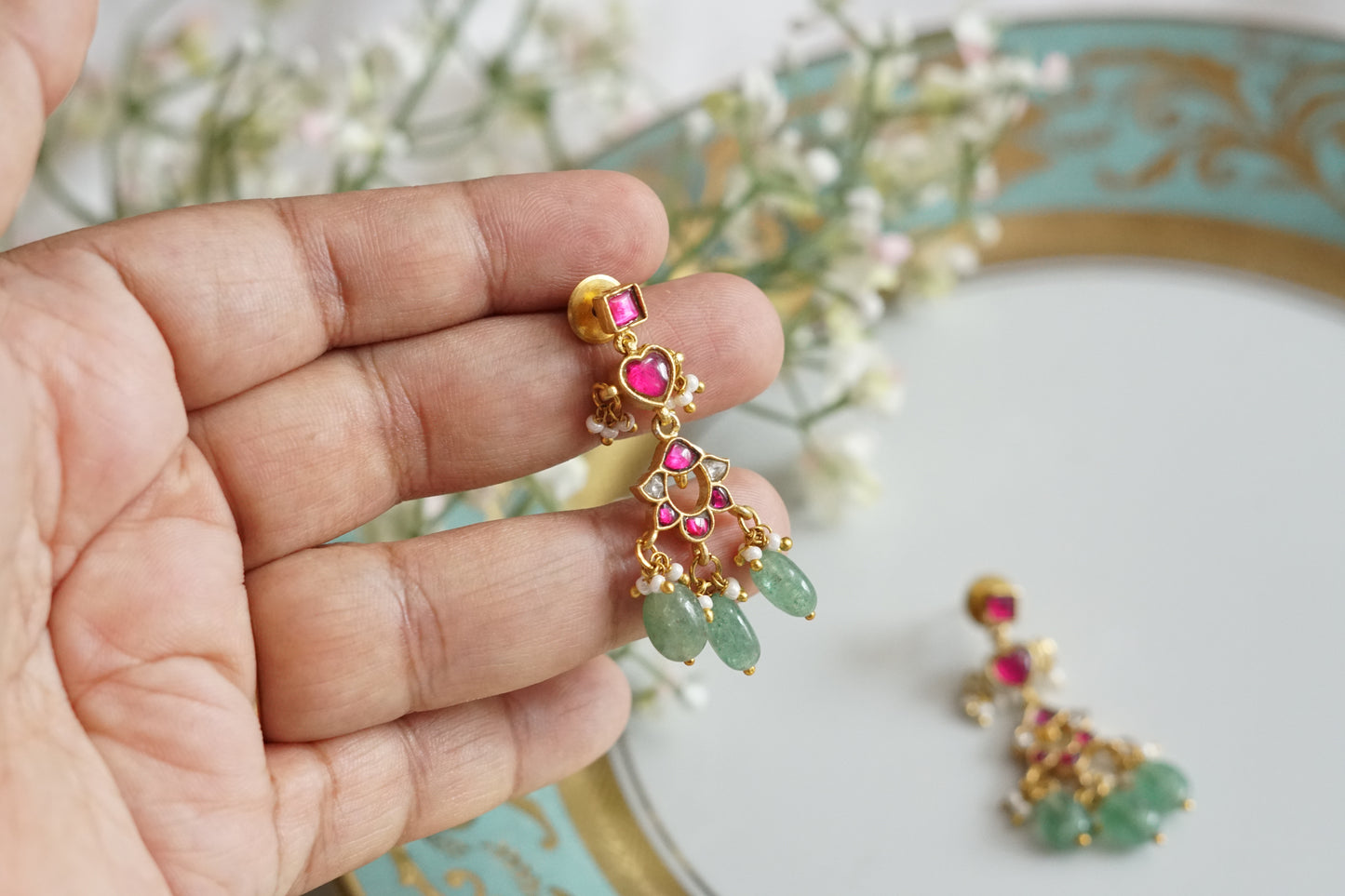 Kundan Earrings (1-5220)(K)
