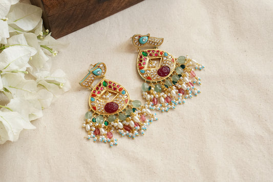 Bird Kundan earrings (1-4714)(R)(Offer Piece)