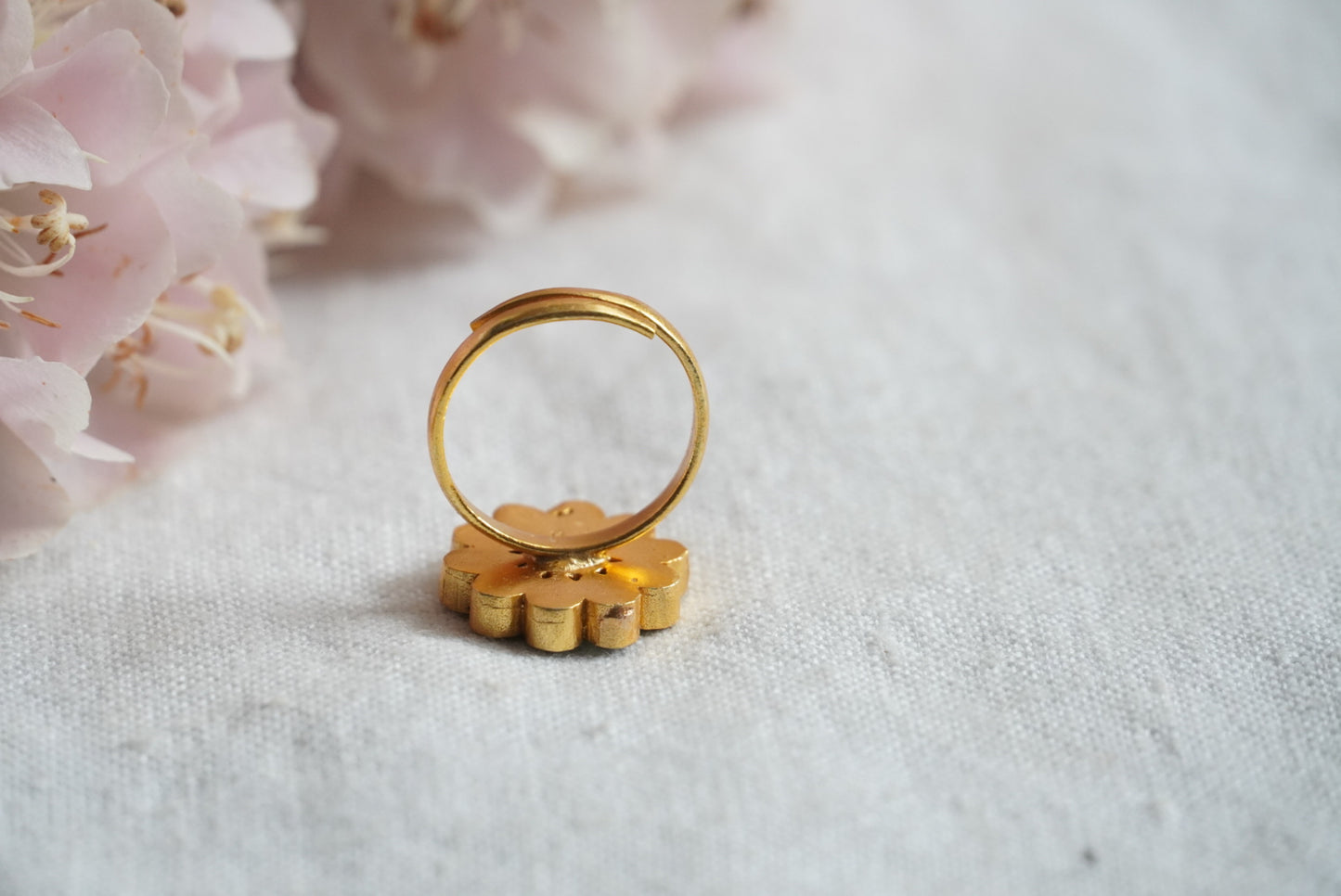 Small Kundan Ring (6-272)(AK) - JEWELSTYLE