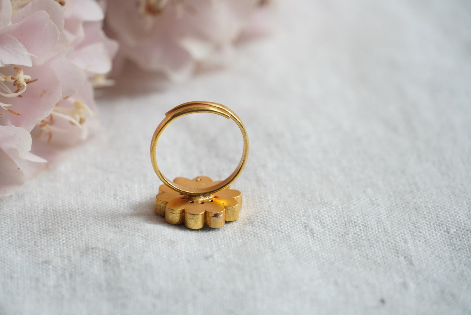 Small Kundan Ring (6-272)(AK) - JEWELSTYLE