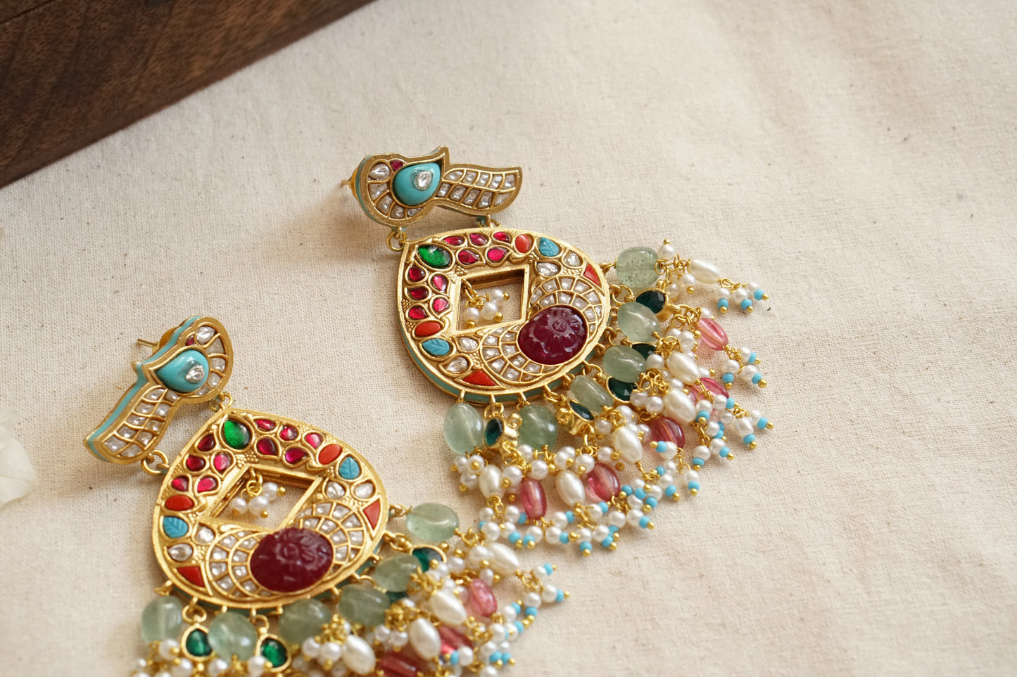 Bird Kundan earrings (1-4714)(R)(Offer Piece)