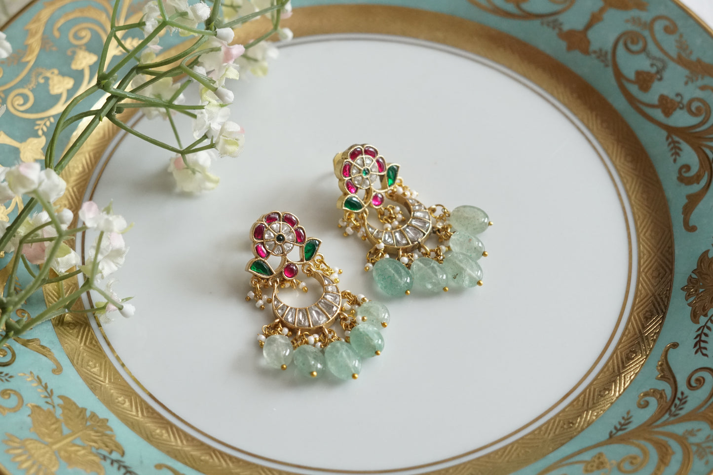 Kundan Earrings (1-5218)(K)