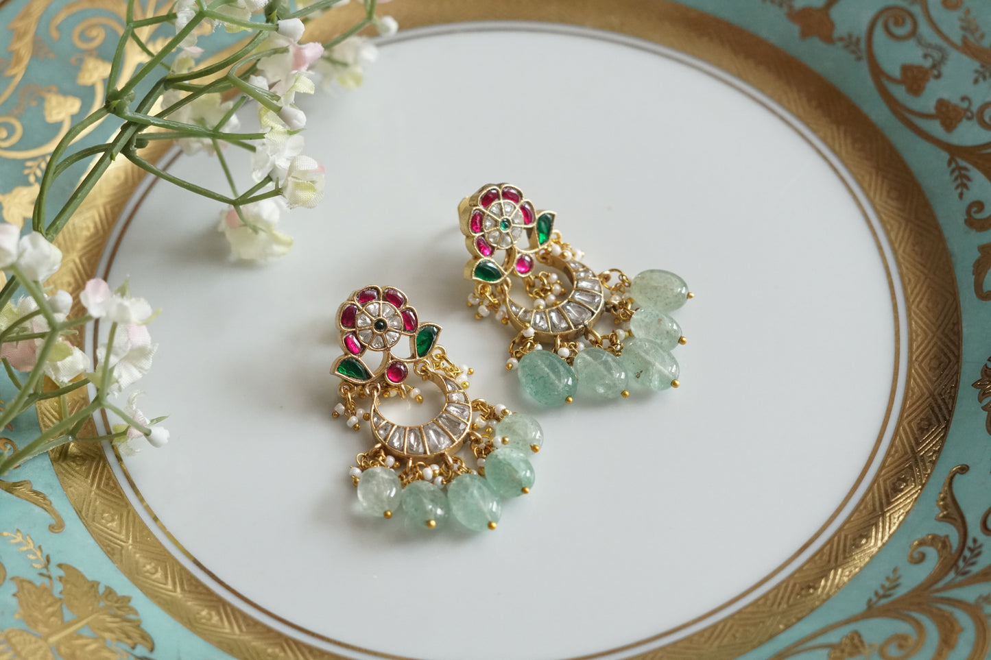 Kundan Earrings (1-5218)(K)
