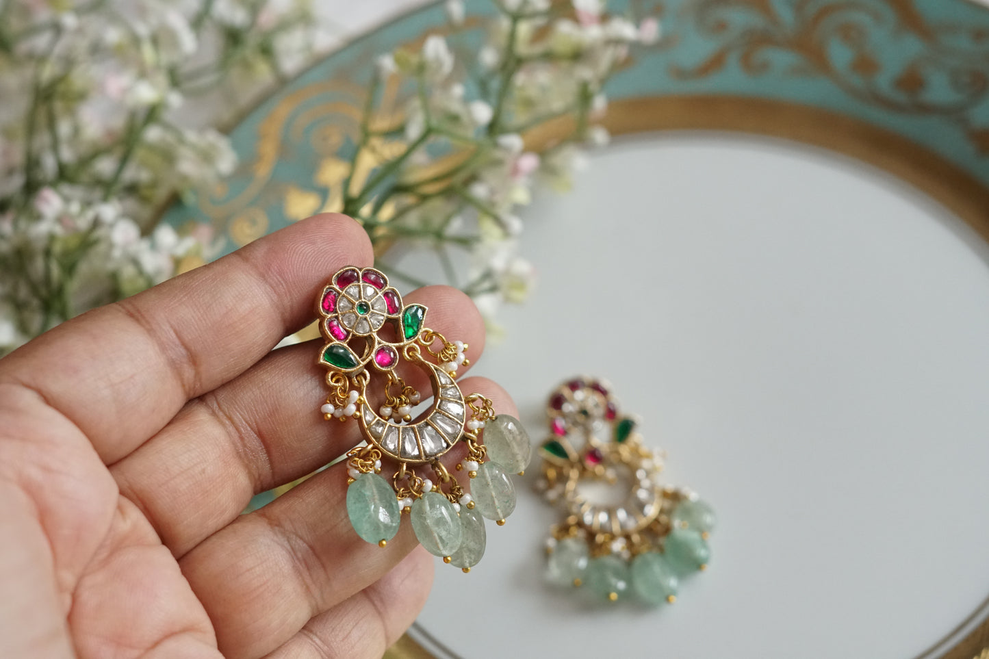 Kundan Earrings (1-5218)(K)