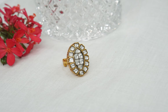 Kundan Ring (6-311)(R)(CLEARANCE SALE PIECE)
