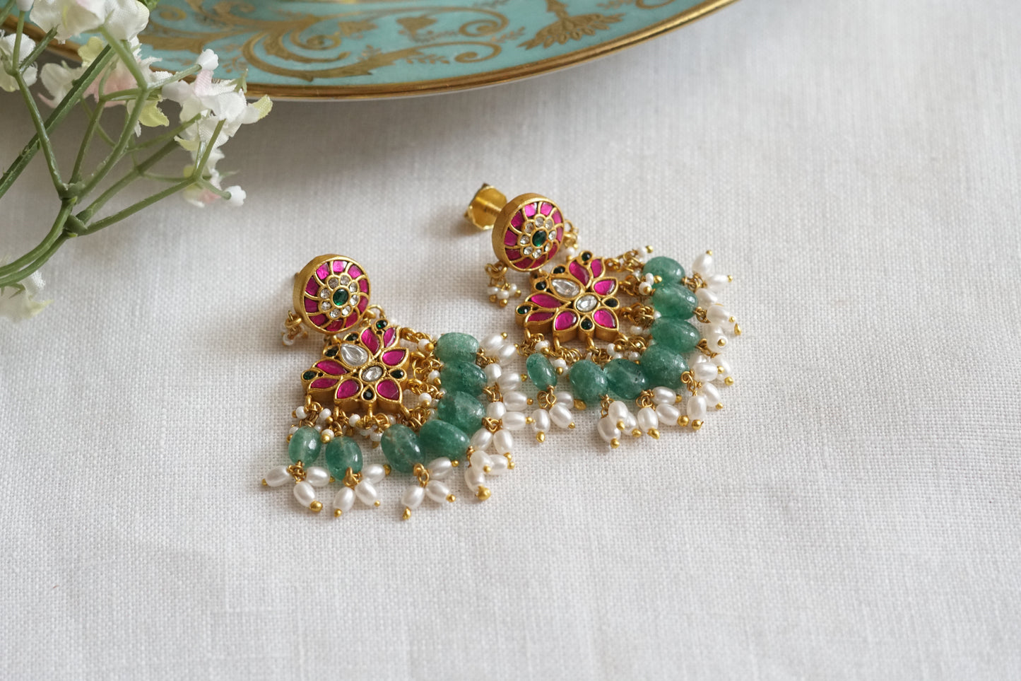 Kundan Earrings (1-5215)(K)
