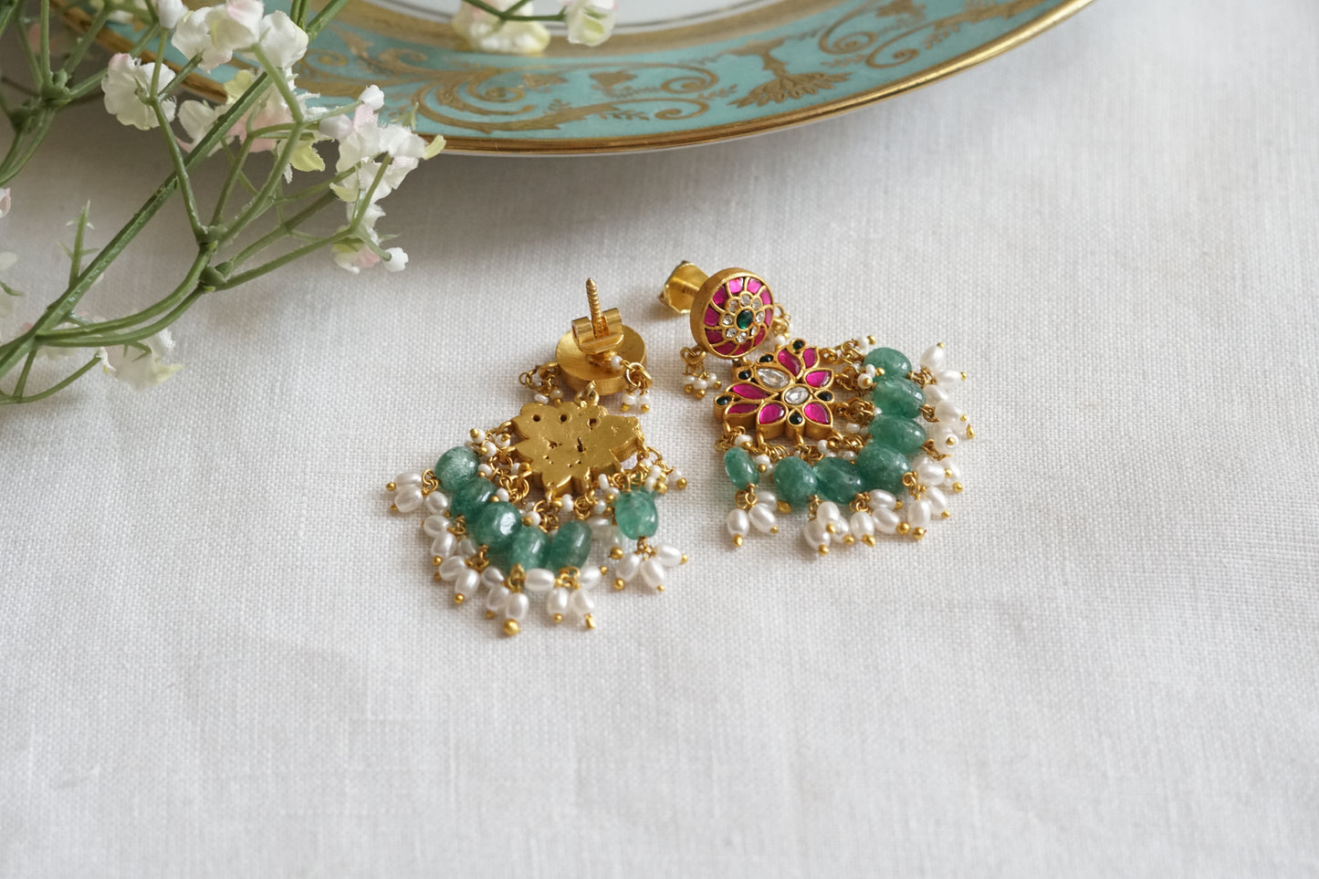 Kundan Earrings (1-5215)(K)