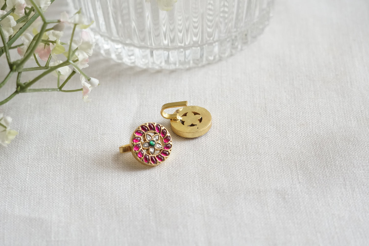 Kundan Bugadi Earrings (1-5242)(K)