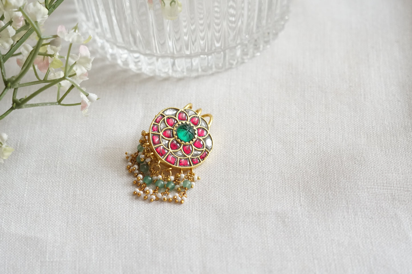 Kundan Hairpin & Pendant (5-1723)(K)