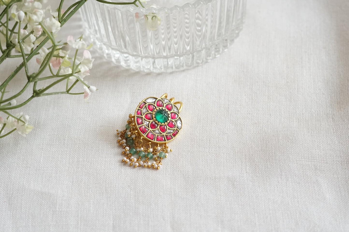 Kundan Hairpin & Pendant (5-1723)(K)