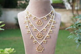 Kundan 3 line Ranihaar Necklace (4-8596)(R)