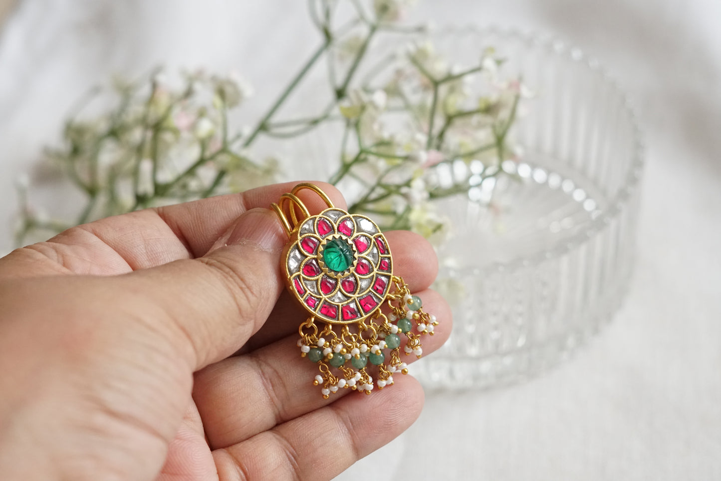 Kundan Hairpin & Pendant (5-1723)(K)