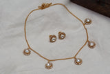 Kundan polki necklace set (4-5781)(B)