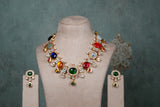 Navratan Kundan Necklace Set (4-9092)(R) - JEWELSTYLE