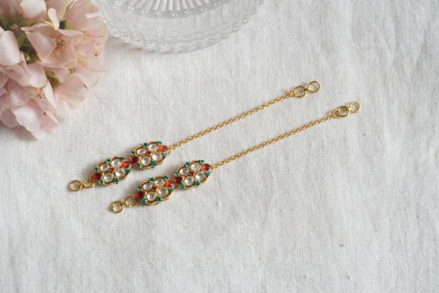 Polki EarChain (9-172)(B) - JEWELSTYLE