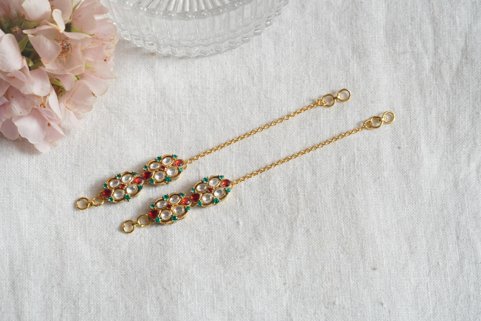 Polki EarChain (9-172)(B) - JEWELSTYLE