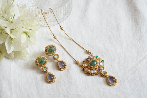 Polki Pendant Set (4-8601)(B)