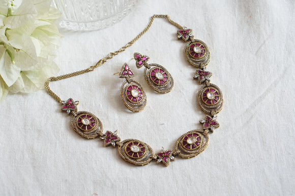 Polki Necklace Set (4-8607)(B)