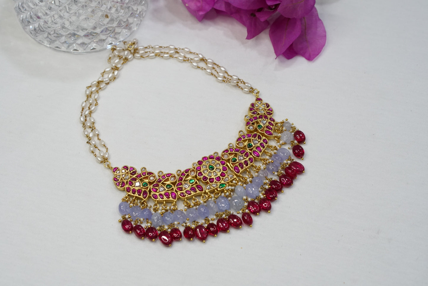 Kundan necklace (4-7549)( K)(PREORDER)