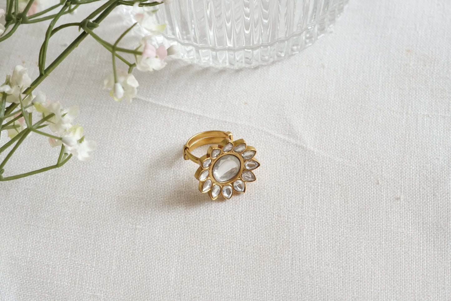 Kundan Ring (6-365)(R) - JEWELSTYLE