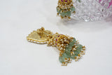 Peacock Kundan Jhumki Earrings  (1-3919)(K)(PREORDER IN 20DAYS)