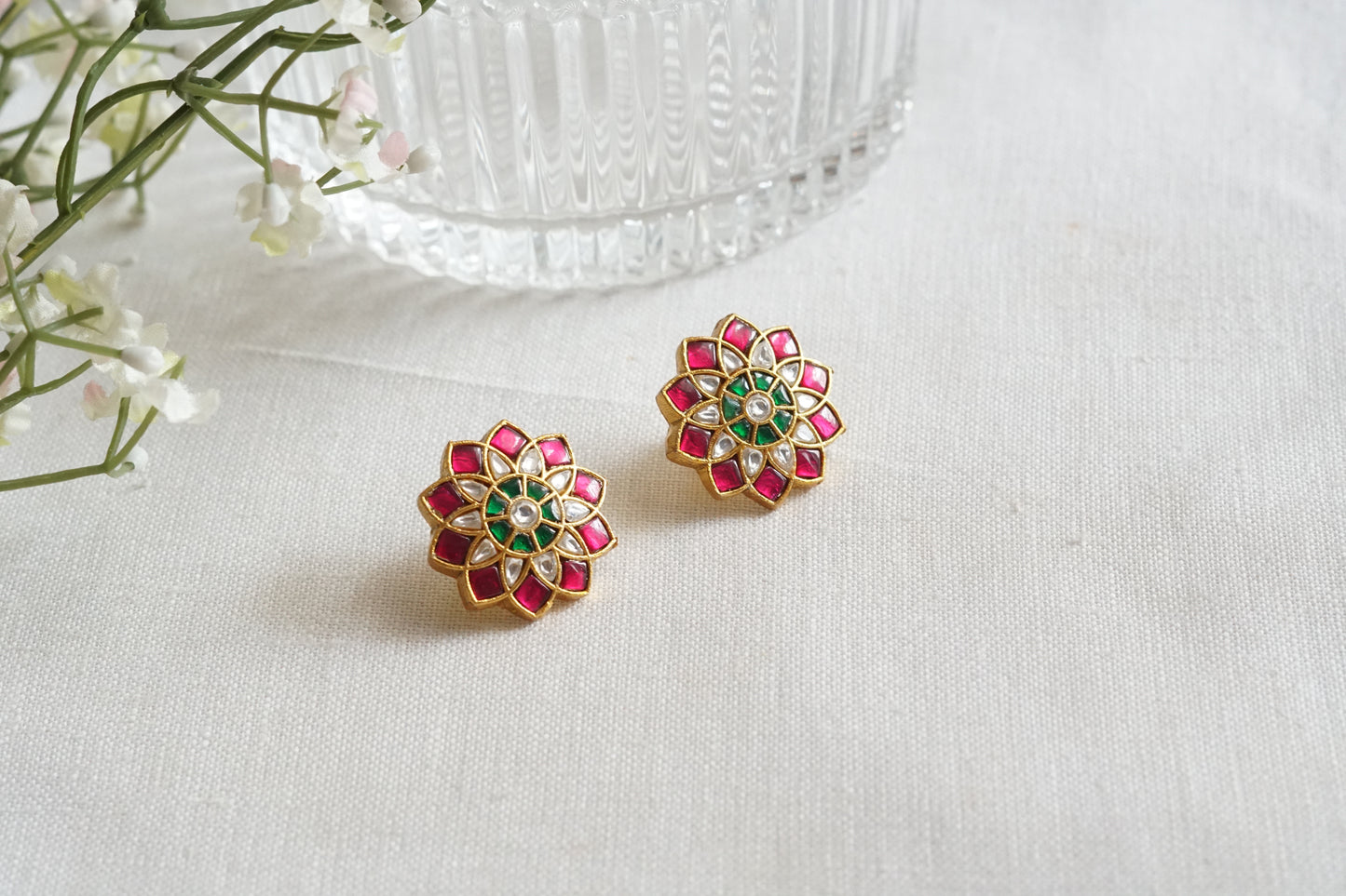 Kundan  Studs (1-5244)(R)