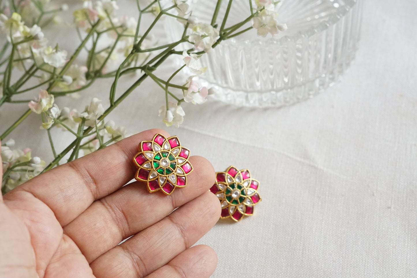 Kundan  Studs (1-5244)(R)