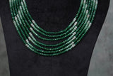 7 Line green Beads Necklace ( 4-9109)(R)