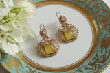 Yellow stone Polki Earring (1-4736)(B)