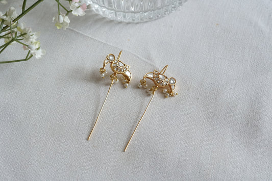 Kundan Earcuff Earrings (1-5264)(R)