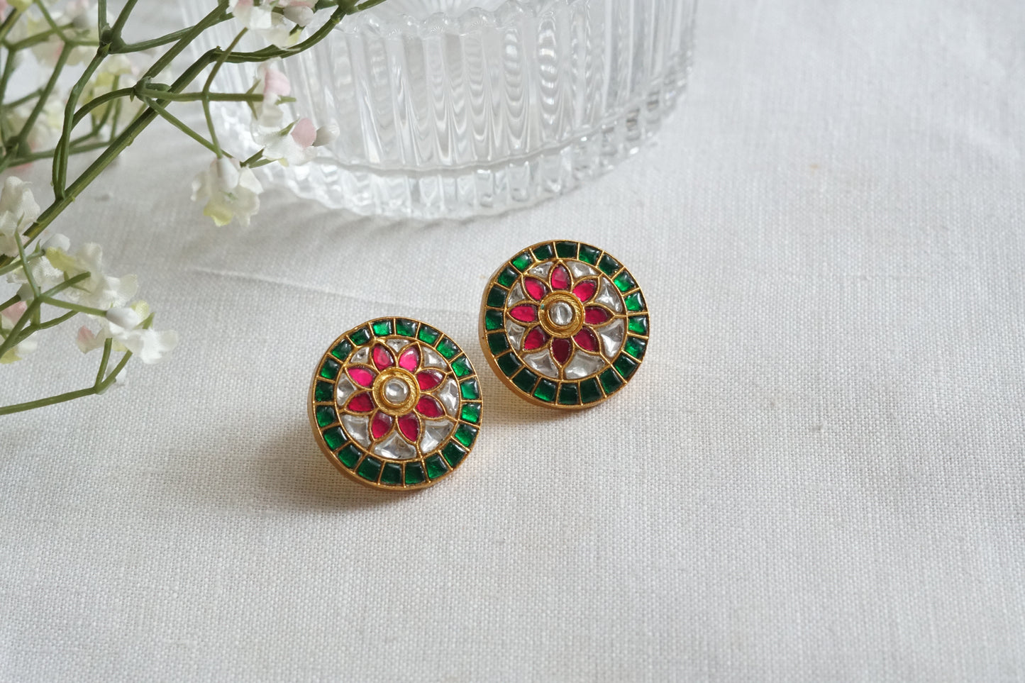 Kundan  Studs (1-5250)(R)