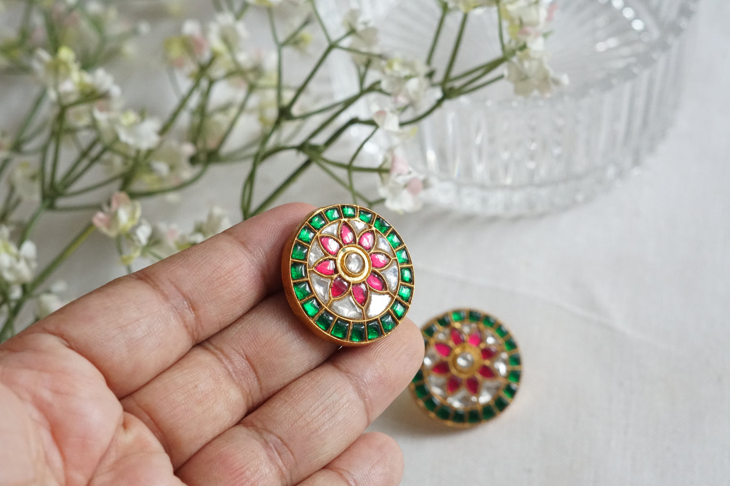 Kundan  Studs (1-5250)(R)